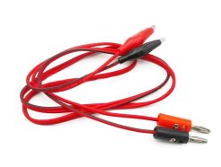 Câble de Test Banane 4 mm vers Pince Crocodile – RougeNoir