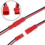 Connecteur JST 2.54mm 2P MâleFemelle avec Câble 22AWG