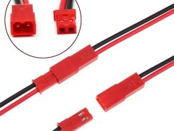 Connecteur JST 2.54mm 2P MâleFemelle avec Câble 22AWG